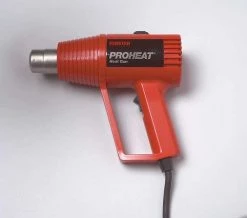 Heat Gun Kit, Electric Powered, 120V AC, Variable Temp. Setting, 1,300 W Watt, Pistol Handle