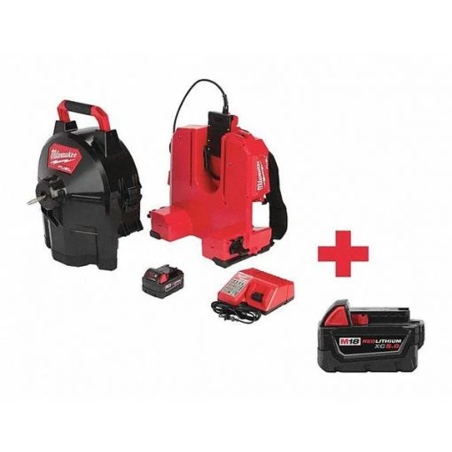 Milwaukee 100 ft Cordless Drain Cleaning Machine, 18V 1 100 ft Cordless Drain Cleaning Machine, 18V