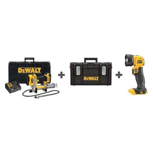 Dewalt Cordless Combo Kit, w/ Grease Gun 1 Cordless Combo Kit, w/ Grease Gun
