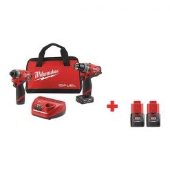 Cordless Combination Kit, 2 Tools, 12V DC