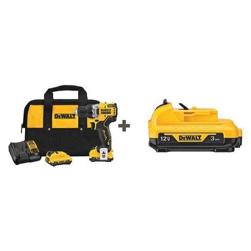 Dewalt Drill Kit, Cordless, 1500 RPM, 12V DC 1 Drill Kit, Cordless, 1500 RPM, 12V DC