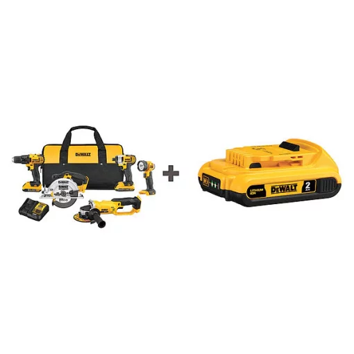 Cordless Combination Kit, 20.0V, 5 Tools