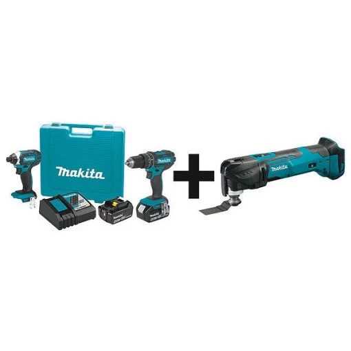 Makita Cordless Combination Kit, 3 Tools, 18V DC 1 Cordless Combination Kit, 3 Tools, 18V DC