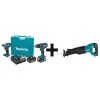Makita Cordless Combination Kit, 3 Tools, 18V DC