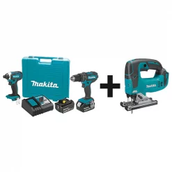 Makita Cordless Combination Kit, 3 Tools, 18V DC