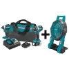 Makita Cordless Combination Kit, 3 Tools, 18V DC