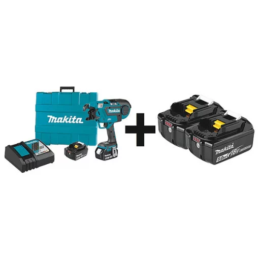 Makita Rebar Tying Tool Kit, 18.0VDC, 21 ga. Wire 1 Rebar Tying Tool Kit, 18.0VDC, 21 ga. Wire