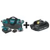 Makita Cordless Combination Kit, 2 Tools, 18V DC