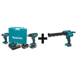 Makita Cordless Combination Kit, 3 Tools, 18V DC