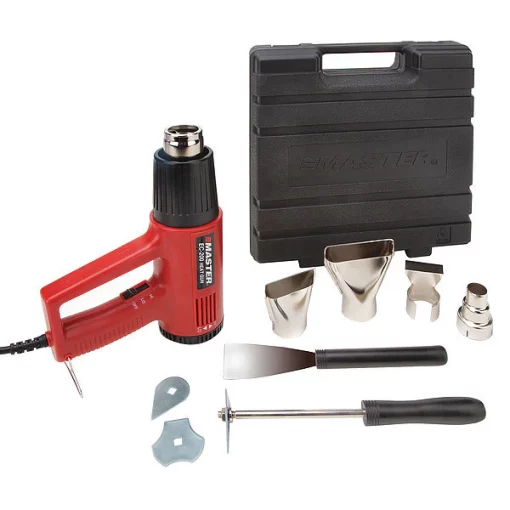 Heat Gun Kit, Electric Powered, 120V AC, Variable Temp. Setting, Pistol Handle
