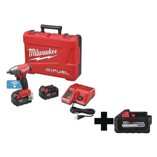 Milwaukee Impact Wrench, Cordless, Compact, 18VDC, Overall Length: 6-1/8" 1 Impact Wrench, Cordless, Compact, 18VDC, Overall Length: 6-1/8"