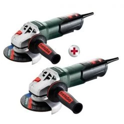 Metabo Angle Grinder, 120VAC., 6.0 lb., Corded, PK2