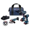 Bosch Cordless Combination Kit, 4.0Ah, 18.0V