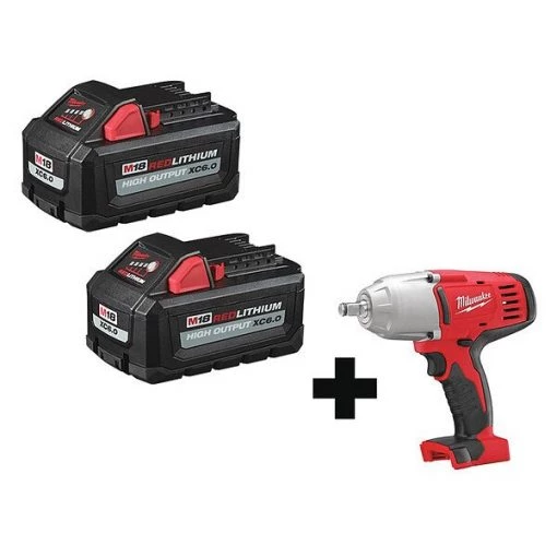 Milwaukee Impact Wrench, 18V, Battery Included 1 Impact Wrench, 18V, Battery Included