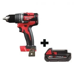 Milwaukee Cordless Drill/Driver, 18V, 2.0Ah, Li-Ion