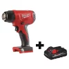 Milwaukee Heat Gun Kit, Battery Powered, 18V DC, Dual Temp. Setting, 360 Watt, Pistol Handle