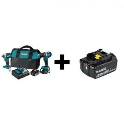 Makita Cordless Combination Kit, 18V DC, 2 Tools