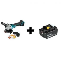 Makita Angle Grinder, 18.0 V, 5 in Wheel Dia.