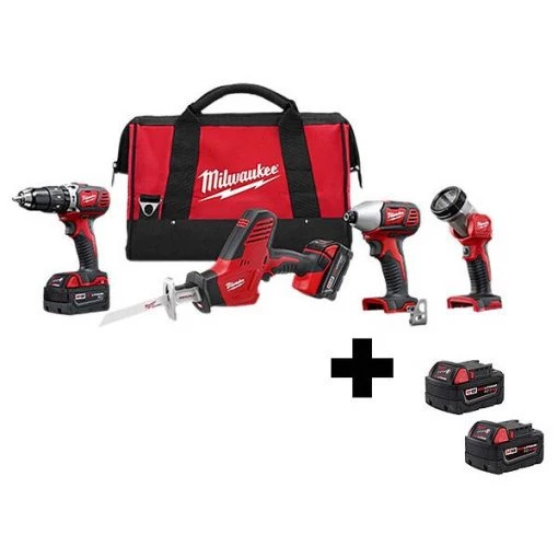 Cordless Combination Kit, 18V, 4 Tools
