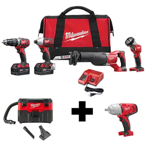 Cordless Combination Kit, 18V, 6 Tools