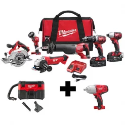 Cordless Combination Kit, 18V, 8 Tools