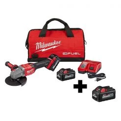 Milwaukee Angle Grinder Kit, 18.0 V, 6 in Wheel Dia.