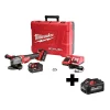 Milwaukee Angle Grinder Kit, 18.0 V, 5 in Wheel Dia.