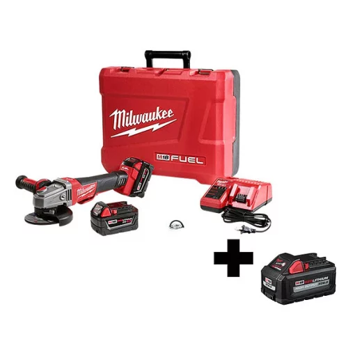 Milwaukee Angle Grinder Kit, 18.0 V, 5 in Wheel Dia. 1 Angle Grinder Kit, 18.0 V, 5 in Wheel Dia.
