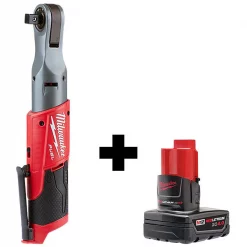 Milwaukee Ratchet, Cordless, 12V DC, 60 ft-lb Torque