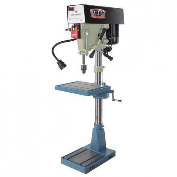 Drill Press, Belt Drive, 1 hp, 110 V, 15 in Swing, Variable Speed