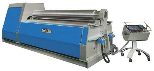 Baileigh Industrial Plate Bending Machine, 120 in Bending Length, 1/2 in Cutting Width, 4 Rolls 1 Plate Bending Machine, 120 in Bending Length, 1/2 in Cutting Width, 4 Rolls