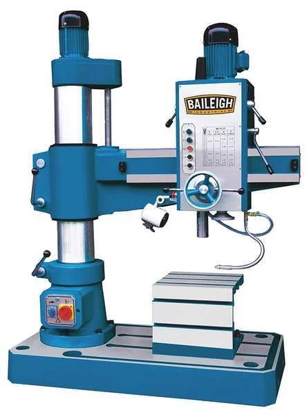 Baileigh Industrial Radial Floor Drill Press, Geared Head Drive, 4 hp, 220 V, 6 Speed 1 Radial Floor Drill Press, Geared Head Drive, 4 hp, 220 V, 6 Speed