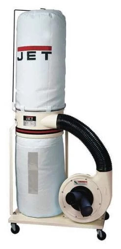 Jet Dust Collector, 1,100 CFM Max Flow, 1 1/2 hp, 1 Phase