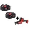 Milwaukee M18 5.0Ah Battery 2 Pk and M18 Hackzall