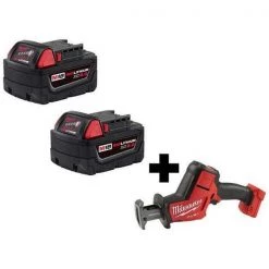 Milwaukee M18 5.0Ah Battery 2 Pk and M18 Hackzall