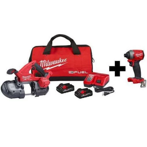Milwaukee M18 Band Saw Kit and M18 1/4" Hex Impact 1 M18 Band Saw Kit and M18 1/4" Hex Impact