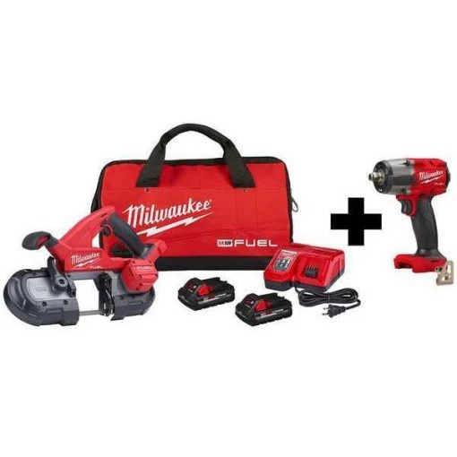 M18 Band Saw Kit and 1/2" Impact Wrench
