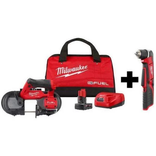 Milwaukee M12 Band Saw Kit and Right Angle Drill 1 M12 Band Saw Kit and Right Angle Drill
