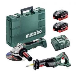 Metabo Angle Grinder 18V 6" + Recip Saw Kit