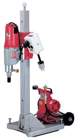 Milwaukee Diamond Coring Rig w/Large Base Stand, Vac-U-Rig Kit, Meter Box