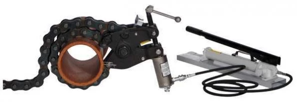 Hydraulic Pipe Cutter, 6 to 24 in Cap