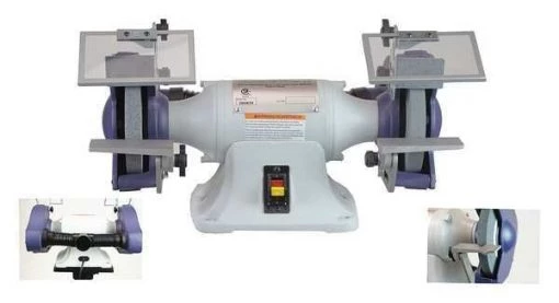 Bench Grinder, 6 in Max. Wheel Dia, 36/60 Grinding Wheel Grit