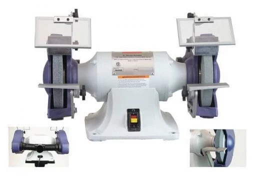 Bench Grinder, 8 in Max. Wheel Dia, 36/60 Grinding Wheel Grit