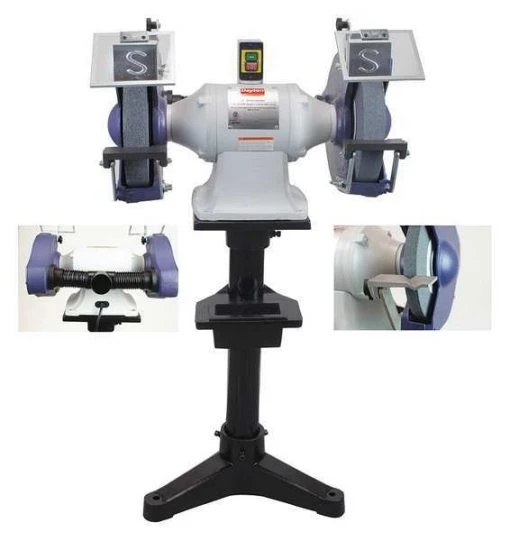 Bench Grinder, 12 in Max. Wheel Dia, 36/120 Grinding Wheel Grit