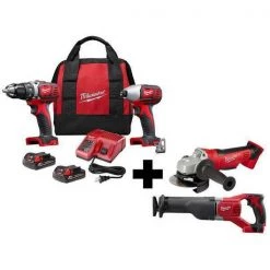 Milwaukee M18 Combo Kit, M18 Recip Saw and Grinder