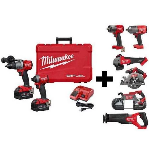 Milwaukee Tool Kit and RS, Grndr, CS, M/HTIW, Bsaw 1 Tool Kit and RS, Grndr, CS, M/HTIW, Bsaw