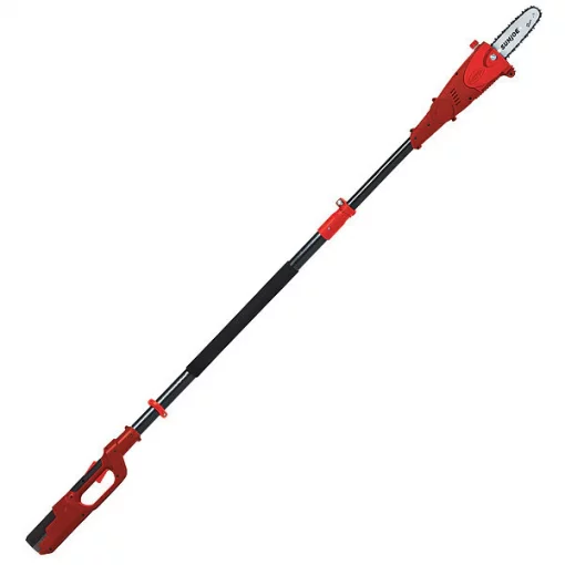 Sun Joe 8" Battery Powered Cordless Telescoping Pole Chain Saw, Red 1 8" Battery Powered Cordless Telescoping Pole Chain Saw, Red
