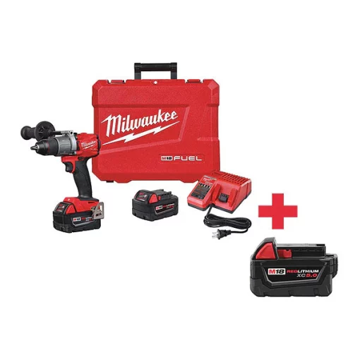 18V Hammer Drill, Battery Included, 1/2 in Chuck