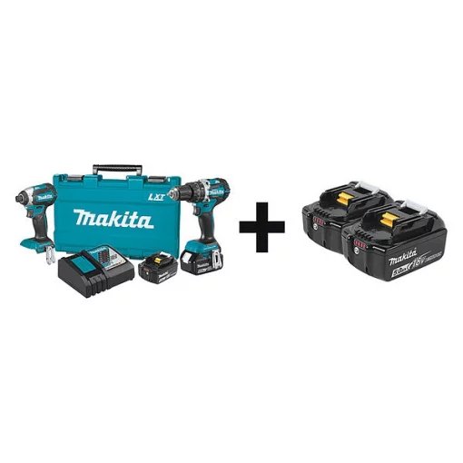 Makita Cordless Combo Kit, 18.0V, 2 Tools, 4.0Ah 1 Cordless Combo Kit, 18.0V, 2 Tools, 4.0Ah