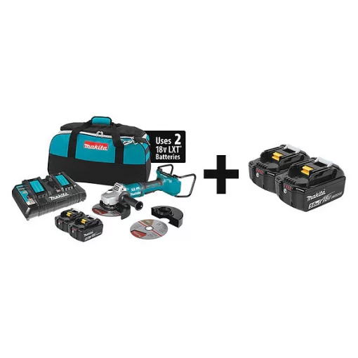 Makita Angle Grinder Kit, 36V DC, 7 in Wheel Dia. 1 Angle Grinder Kit, 36V DC, 7 in Wheel Dia.